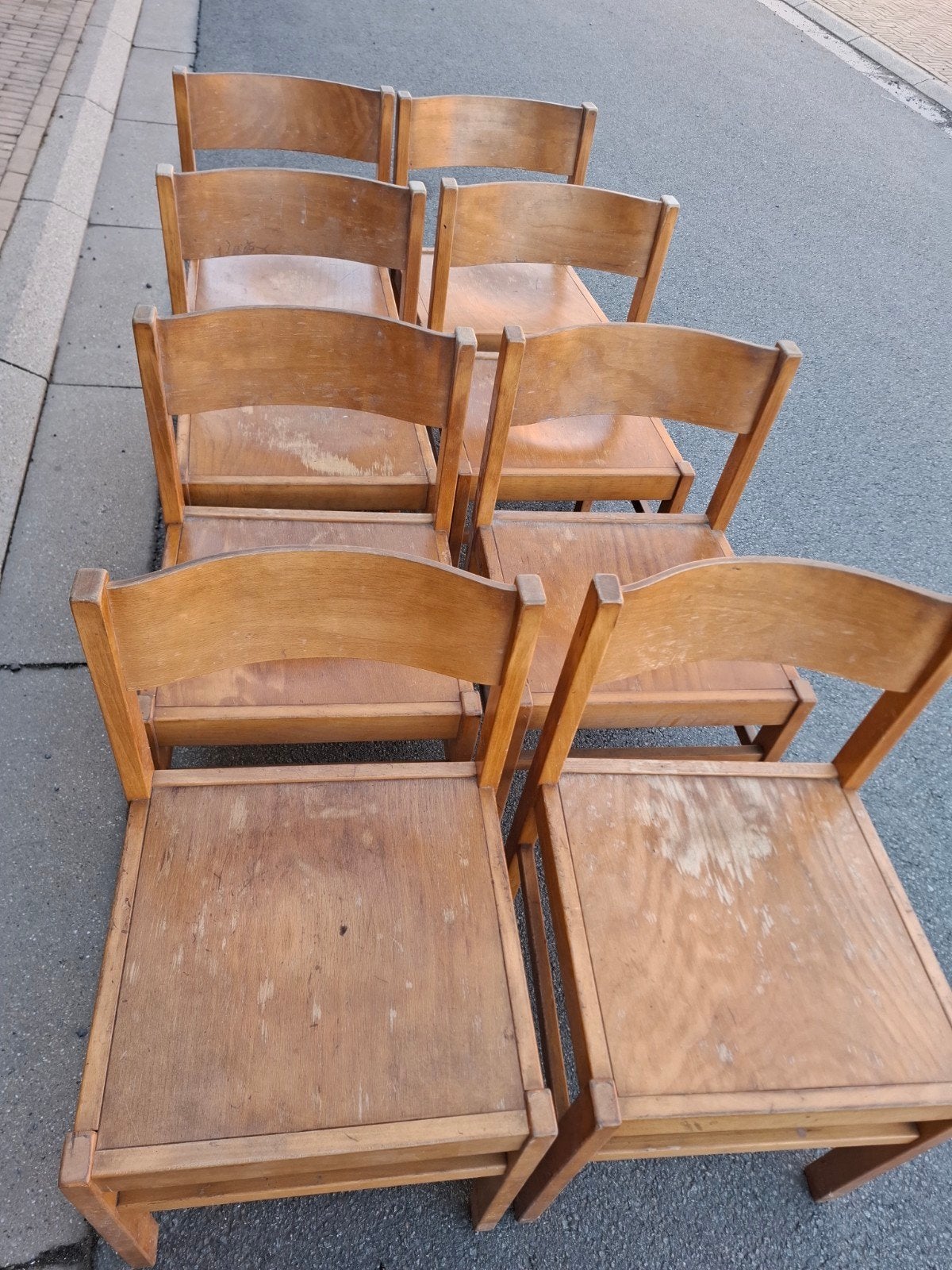 8 vintage stoelen braekevelt, Huis en Inrichting, Ophalen