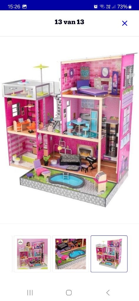 Poppenhuis groot, Ophalen, Zo goed als nieuw, Poppenhuis