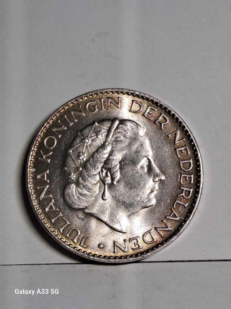 Pays-Bas ,Juliana, 1 gulden 1965, Enlèvement ou Envoi, Autres pays, Monnaie en vrac, Argent
