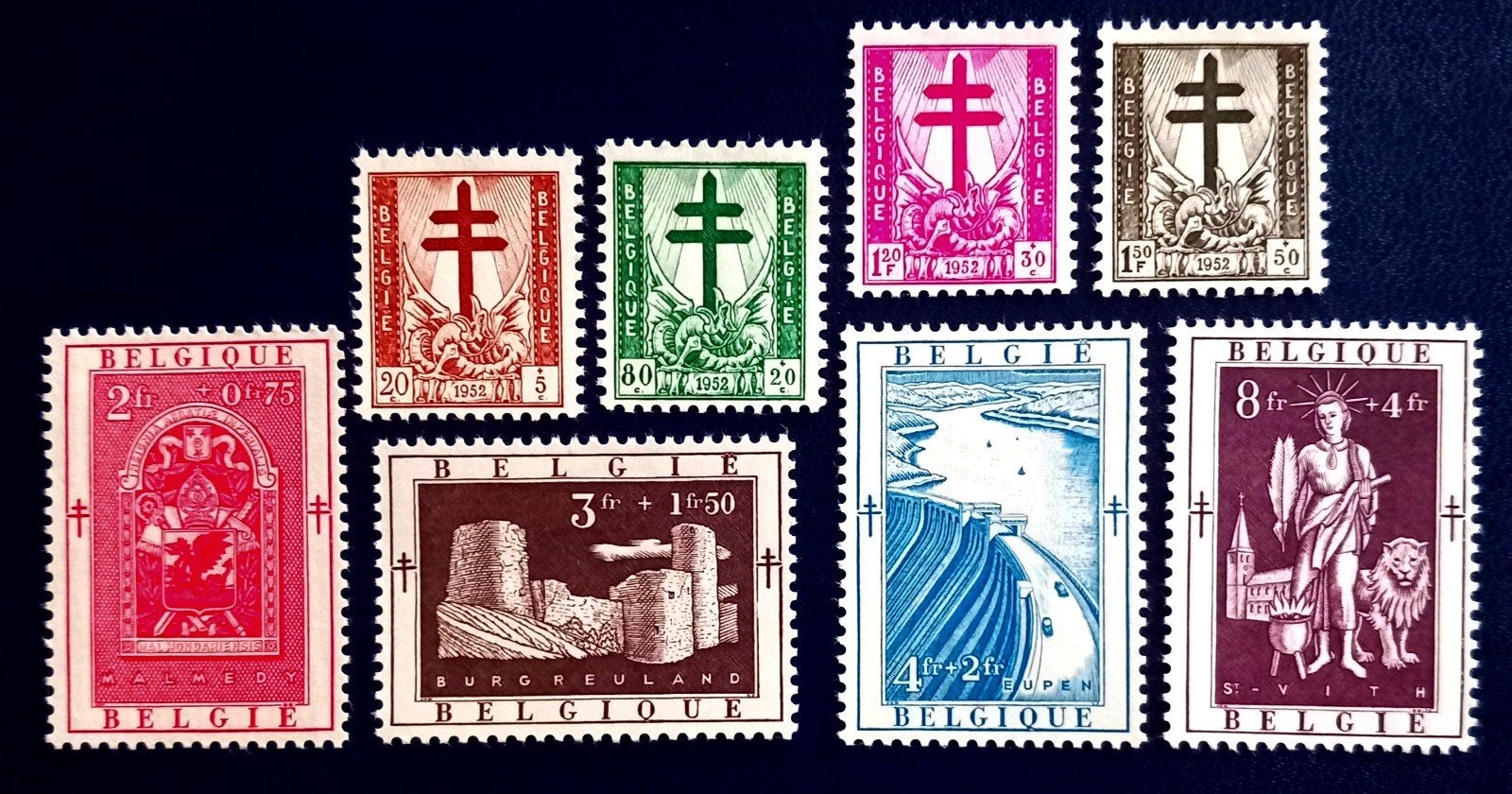 1952 Villes des Cantons de l'Est MNH ** - Cote 84 €, Neuf, Non oblitéré, Gomme originale, Envoi