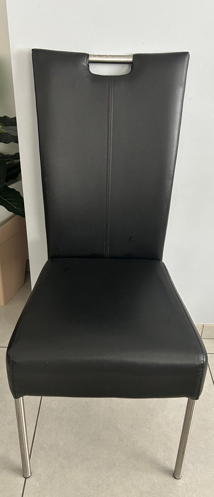 Stoel eetkamerstoel, Huis en Inrichting, Stoelen, Ophalen, Gebruikt, Zwart, Overige materialen