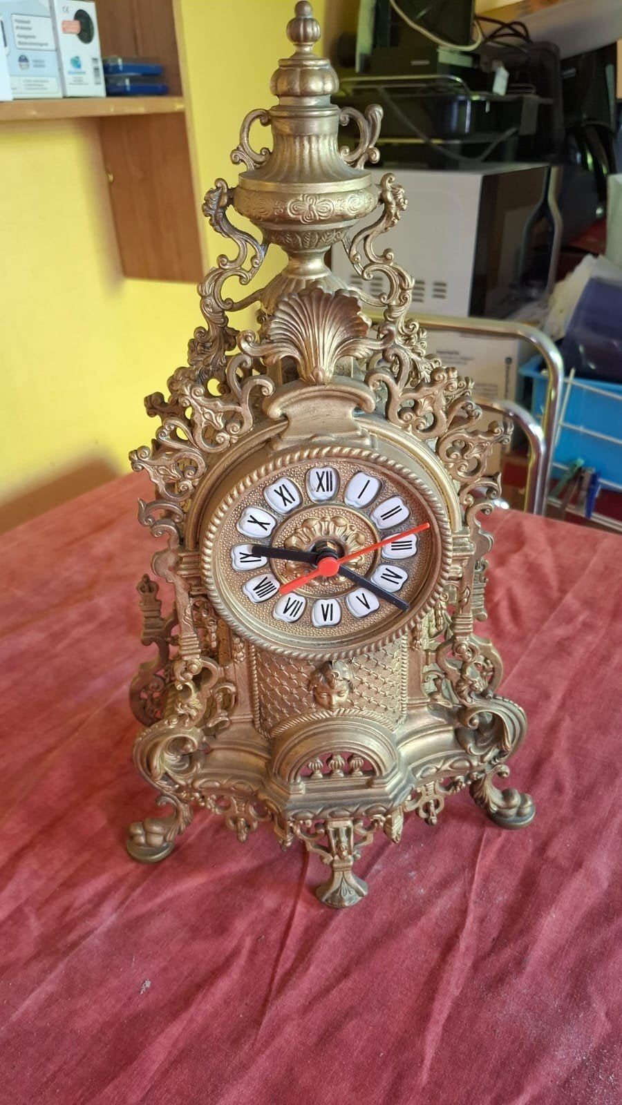 horloge cheminée, Enlèvement