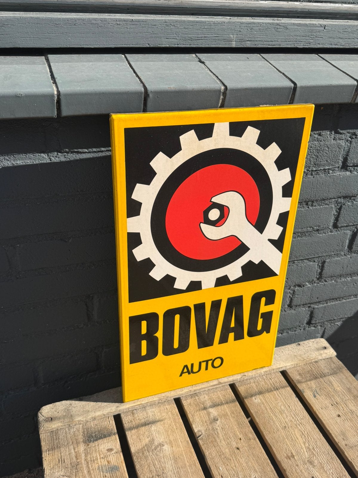 Panneau d'affichage en émail BOVAG Auto, Collections, Enlèvement ou Envoi, Utilisé, Panneau publicitaire