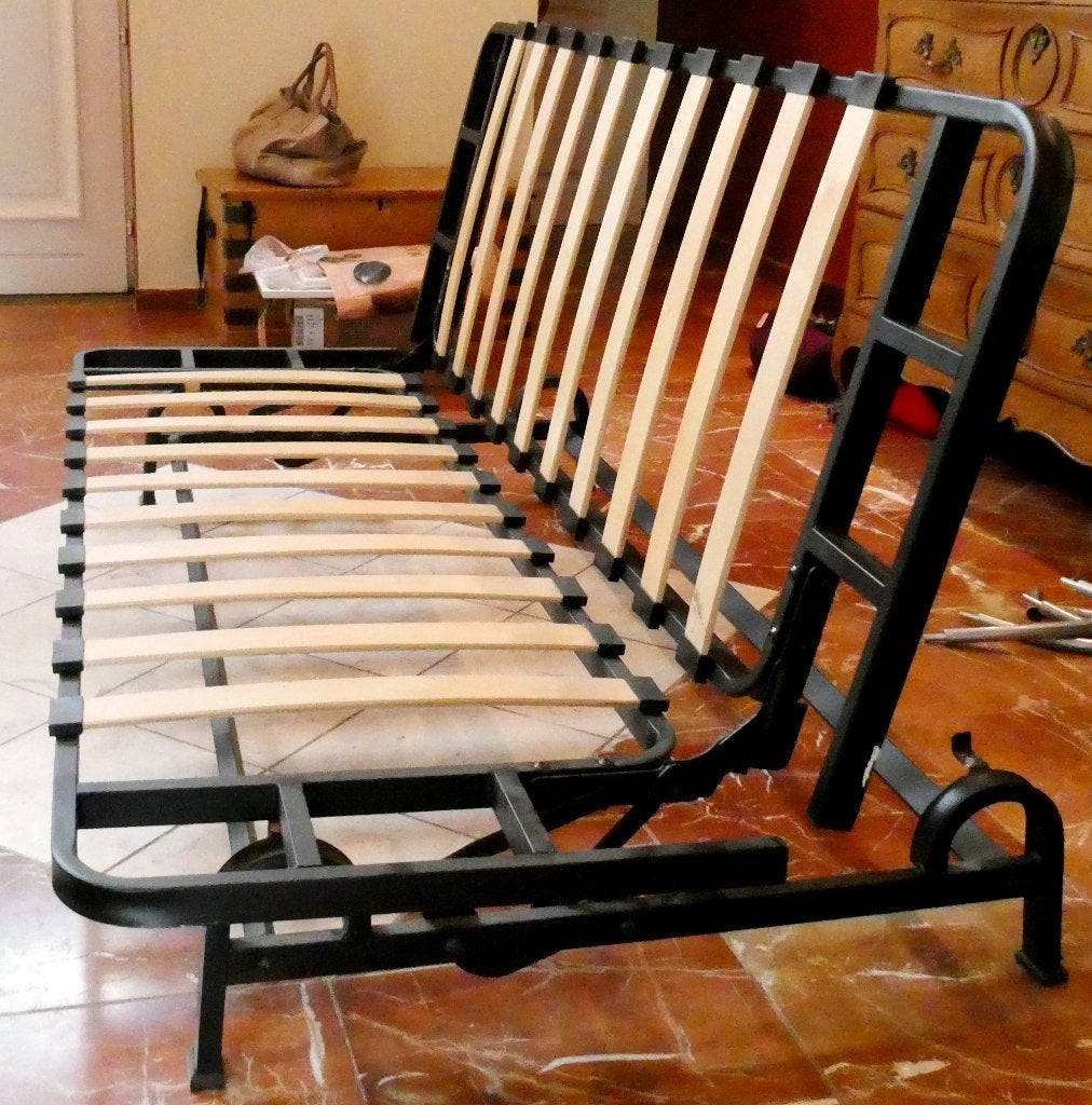 Slaapbank 140x200 (inclusief matras), Ophalen, Gebruikt, Eenpersoons, 140 cm