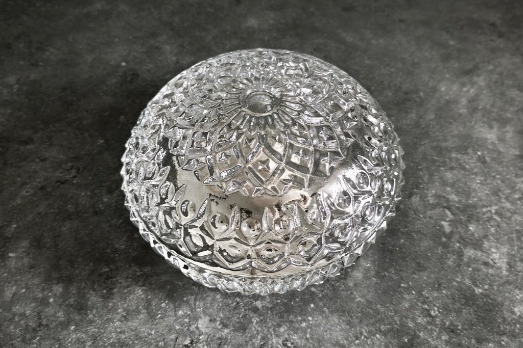 vintage glazen plafondlamp, Vintage, Plafondlamp, Glas, 20 cm