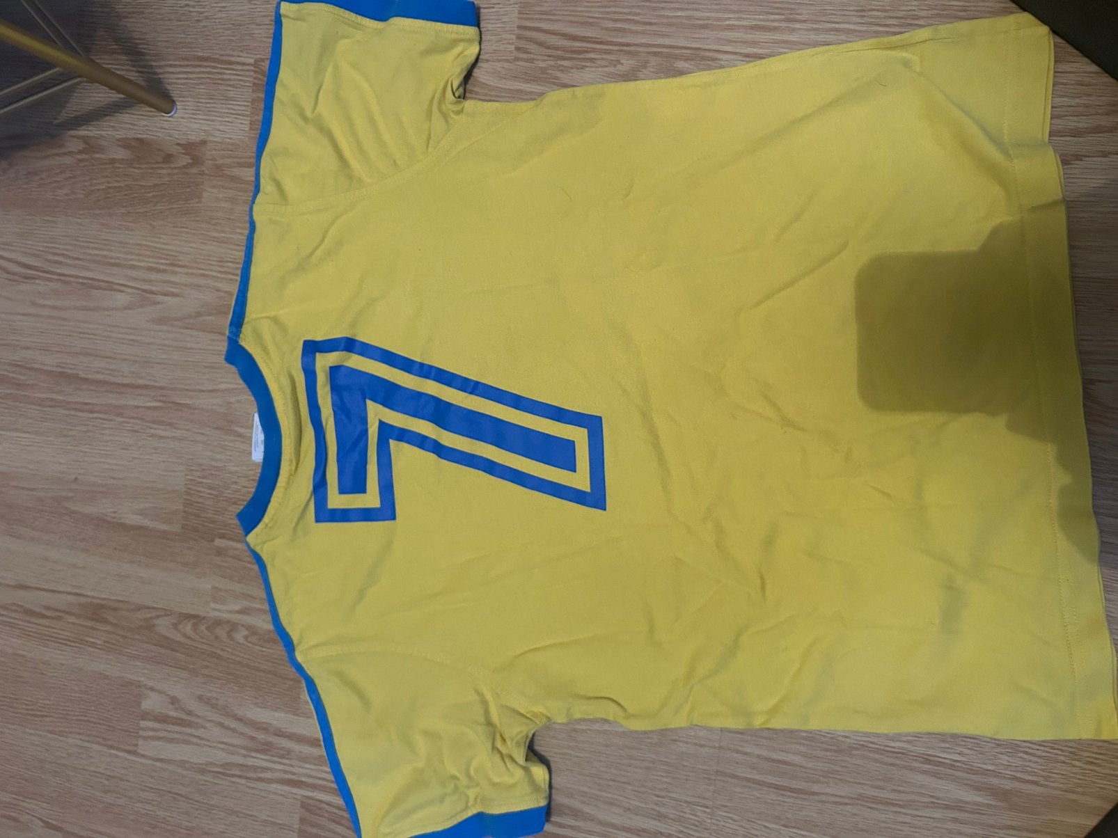 Retro voetbal shirt, Kleding | Heren, Ophalen of Verzenden, Zo goed als nieuw, Maat 46 (S) of kleiner, Geel