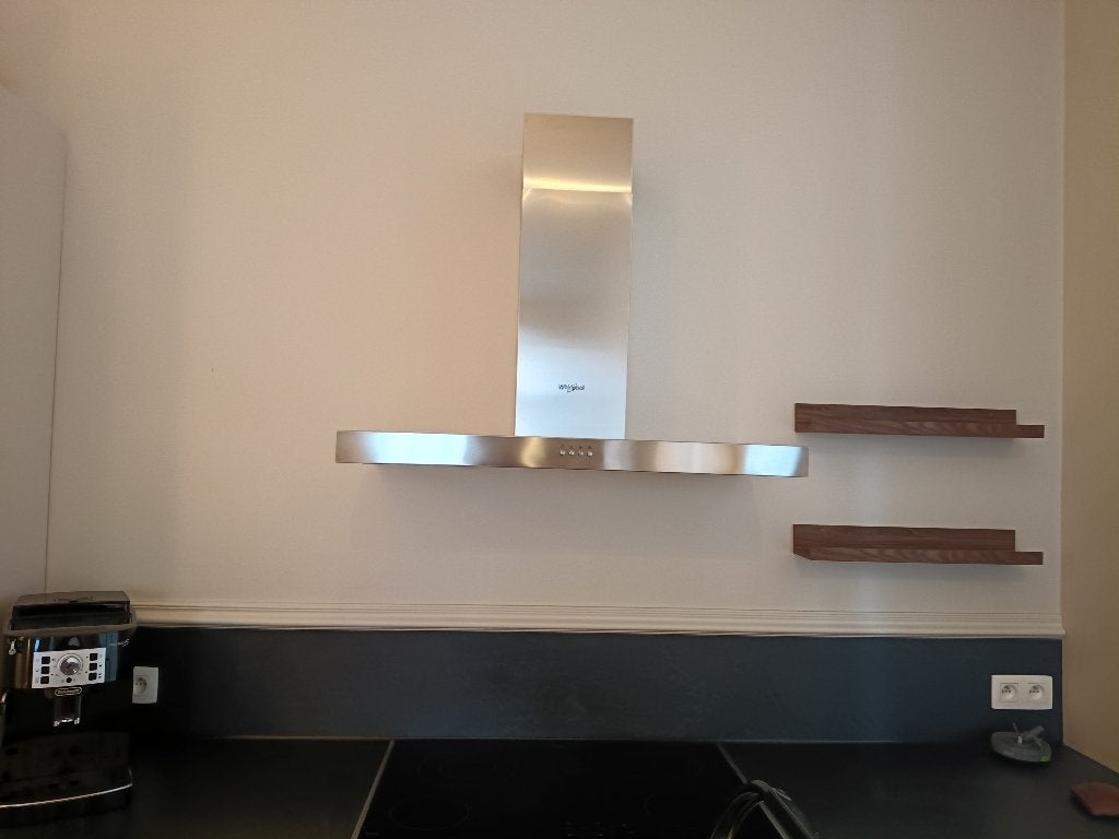 Whirlpool Blokdampkap, Ophalen, 50 tot 100 cm, Zo goed als nieuw, 25 tot 50 cm