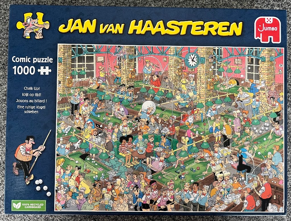 Jan Van Haasteren - Krijt op tijd, Hobby en Vrije tijd, Ophalen of Verzenden, 500 t/m 1500 stukjes, Zo goed als nieuw, Legpuzzel
