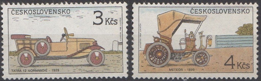 Czecholovakije - Auto's - Tatra 12 (1929) en Meteor (1189), Enlèvement ou Envoi, Non oblitéré