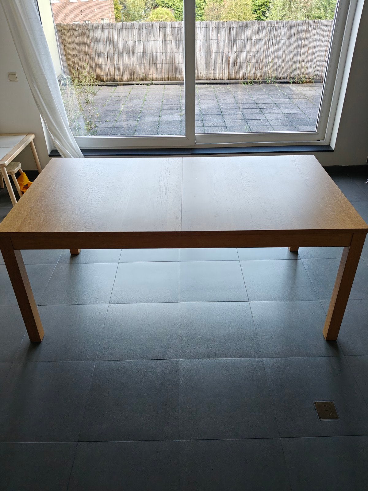Uitschuifbare tafel in eikenfineer 175 (240) x 95 cm, Enlèvement