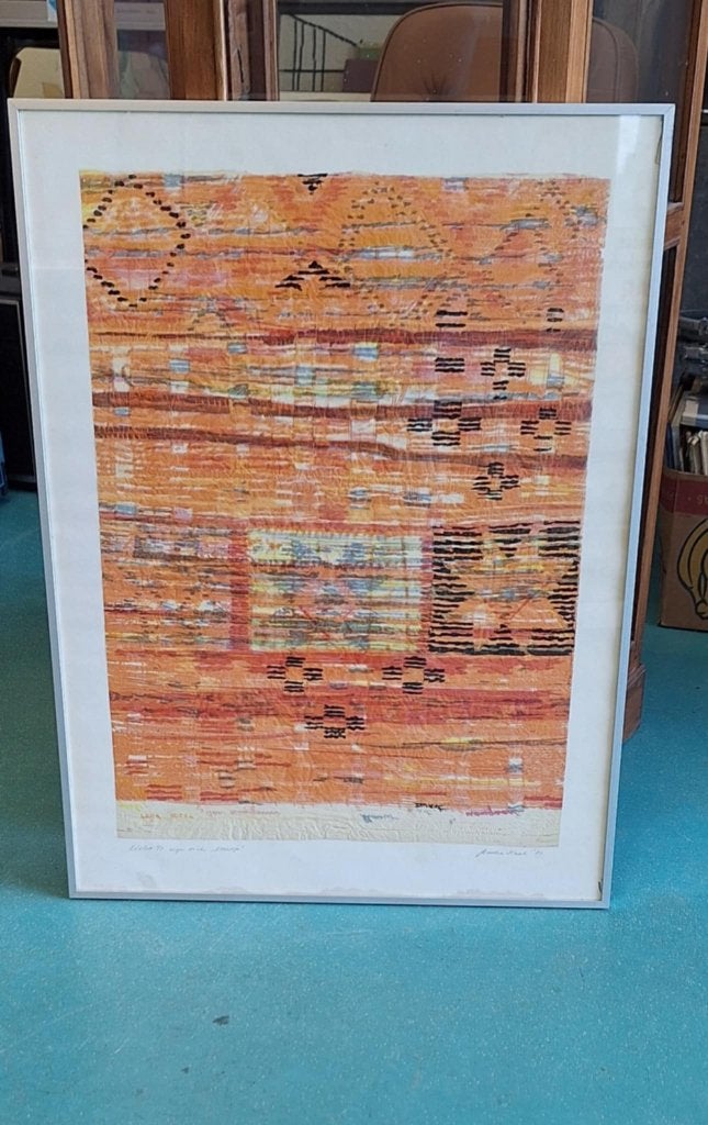 Litho van Bertha Haak (1944-1921), eigen druk "kleedje" 1983, Antiek en Kunst, Kunst | Litho's en Zeefdrukken, Gelimiteerde oplage