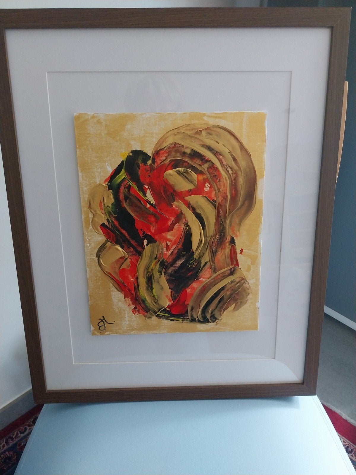 ART BY. EM. ORIGINEEL WERK (ACRYLIC ) WERK, Antiek en Kunst, Ophalen