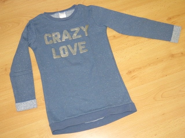 Blauwe jurk crazy love, maat 128-134, Enfants & Bébés, Vêtements enfant | Taille 128, Enlèvement, Fille, Robe ou Jupe