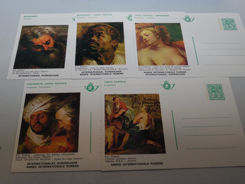 5 Briefkaarten BK 10 tot 14 1977  P.P. Rubens, Postzegels en Munten, Ophalen of Verzenden, Postfris