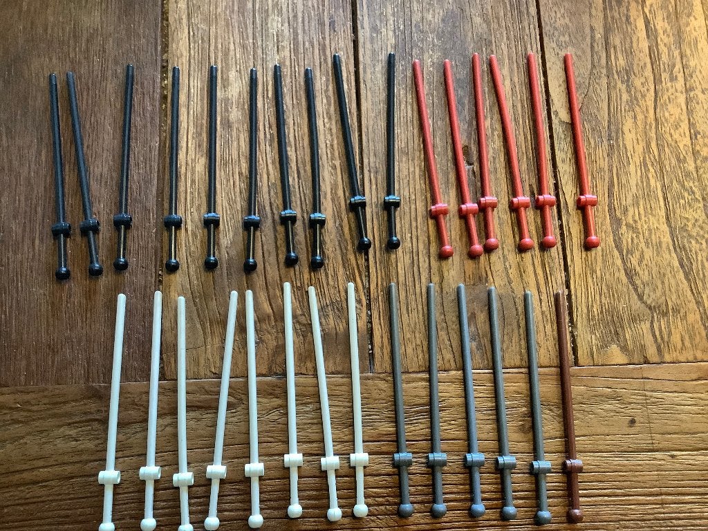 Lego Bar 12L boat mast 30 stuks / 38-2, Ophalen of Verzenden, Gebruikt, Losse stenen, Lego