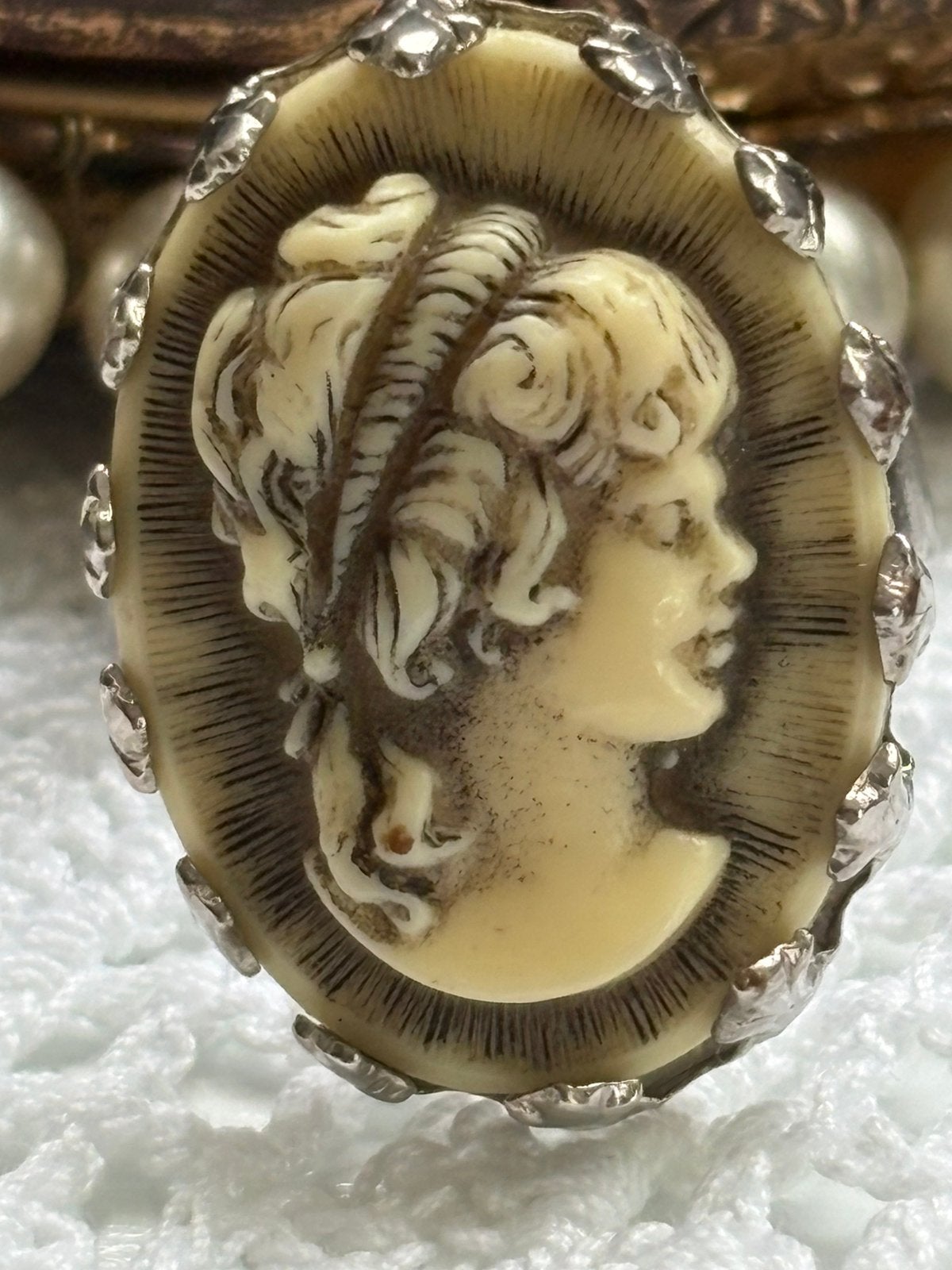 Bague camée vintage – Profil de femme Années 50/70, Bijoux, Sacs & Beauté, Envoi, Comme neuf