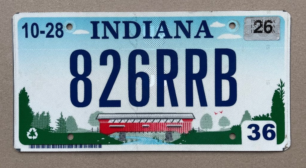 Nummerplaat Indiana USA plaque d'immatriculation, Ophalen of Verzenden, Zo goed als nieuw