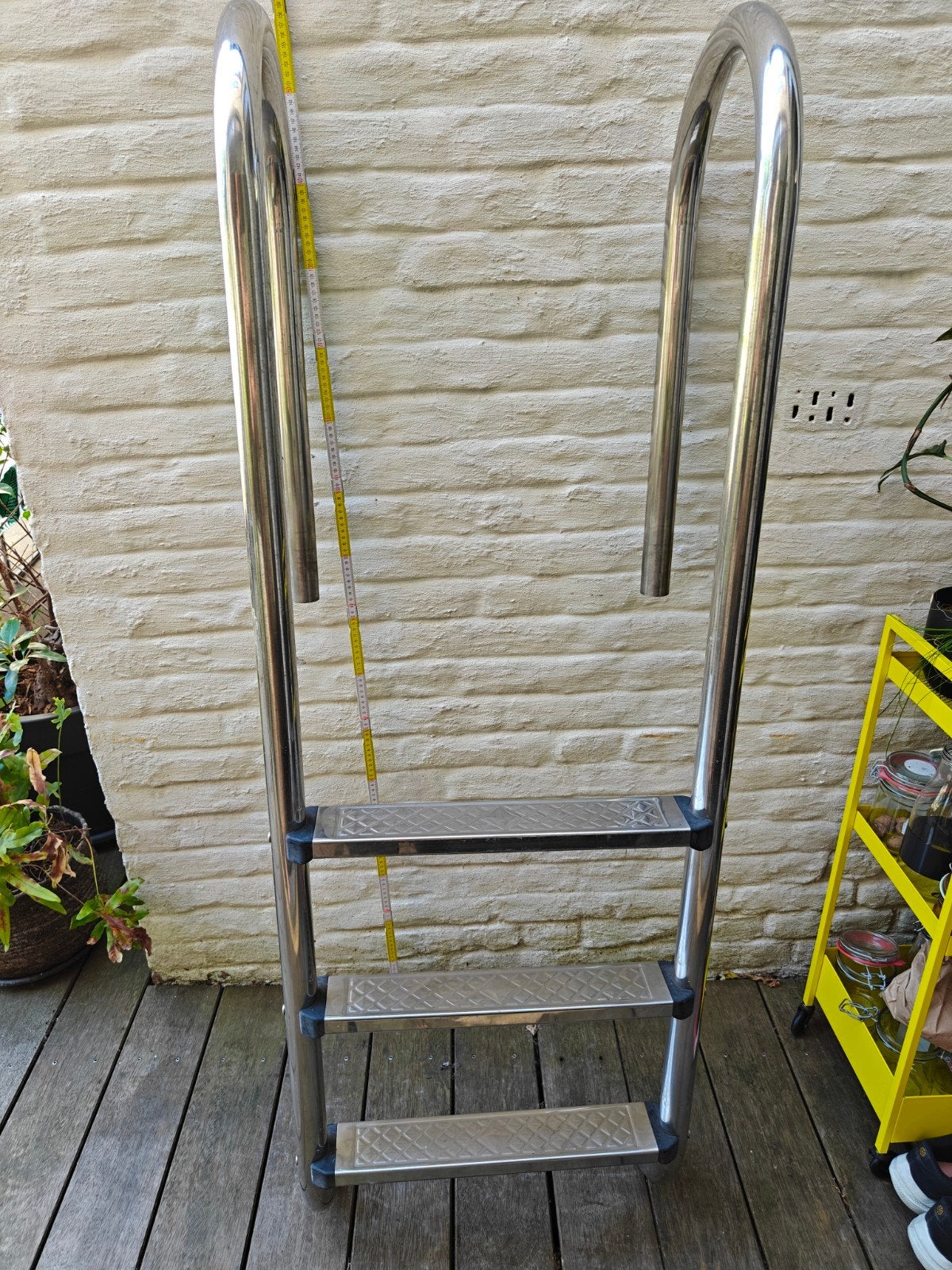 Zwembad ladder aluminiun, Tuin en Terras, Ophalen, Ladder