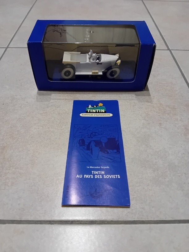 Kuifje 5 diverse auto's Atlas blauwe dozen met certificaten, Verzamelen, Ophalen of Verzenden, Kuifje, Nieuw, Overige typen