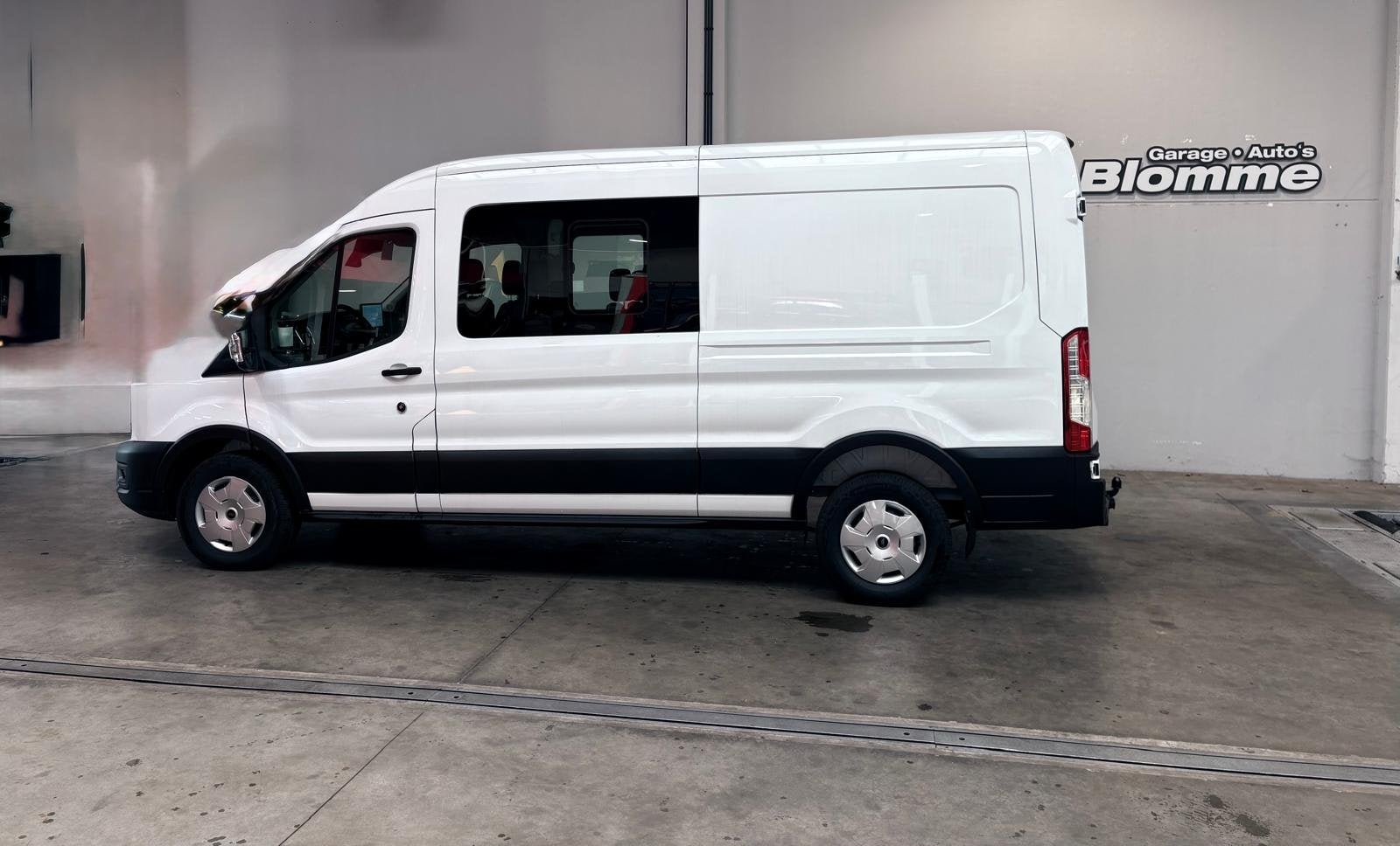 Ford Transit 350 2.0 TDCI L3H2 DC Trend RWD (bj 2026), Auto's, Achterwielaandrijving, 165 pk, 4 cilinders, Wit