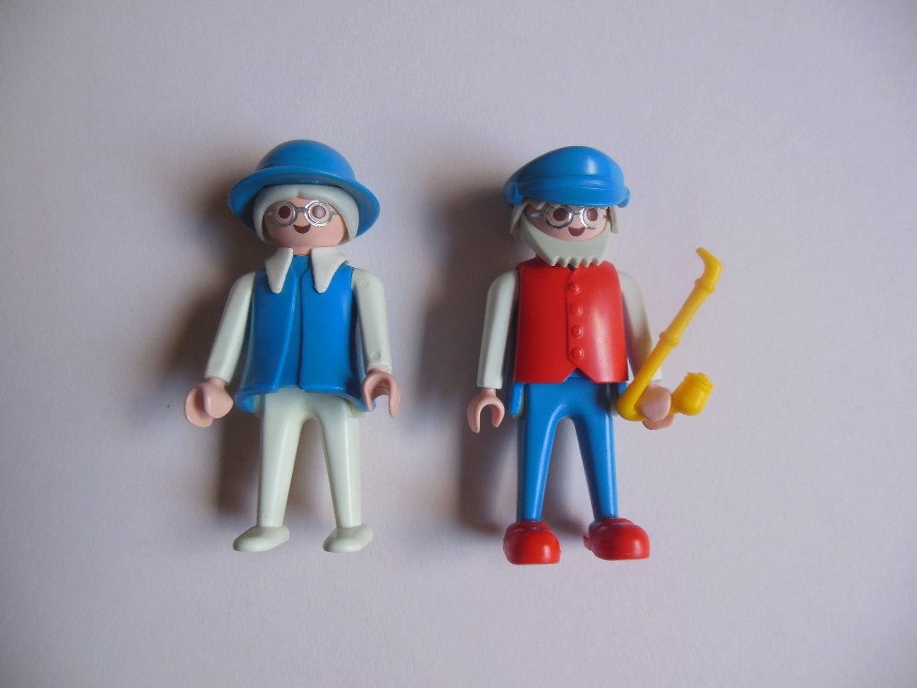 Playmobil poppetjes - opa & oma uit set 3598, Ophalen of Verzenden, Gebruikt