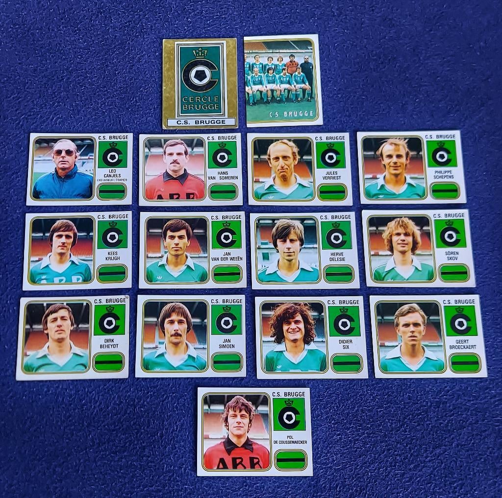 15 versch. Panini stickers voetbal ' FB 1981 - CS. Brugge ', Enlèvement ou Envoi, Neuf, Affiche, Image ou Autocollant
