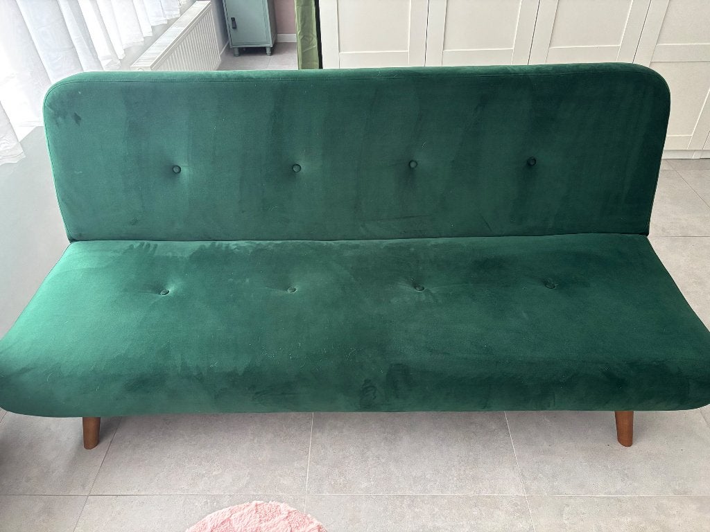 Canapé-lit, Queen size, Comme neuf, 190 cm ou moins, Vert
