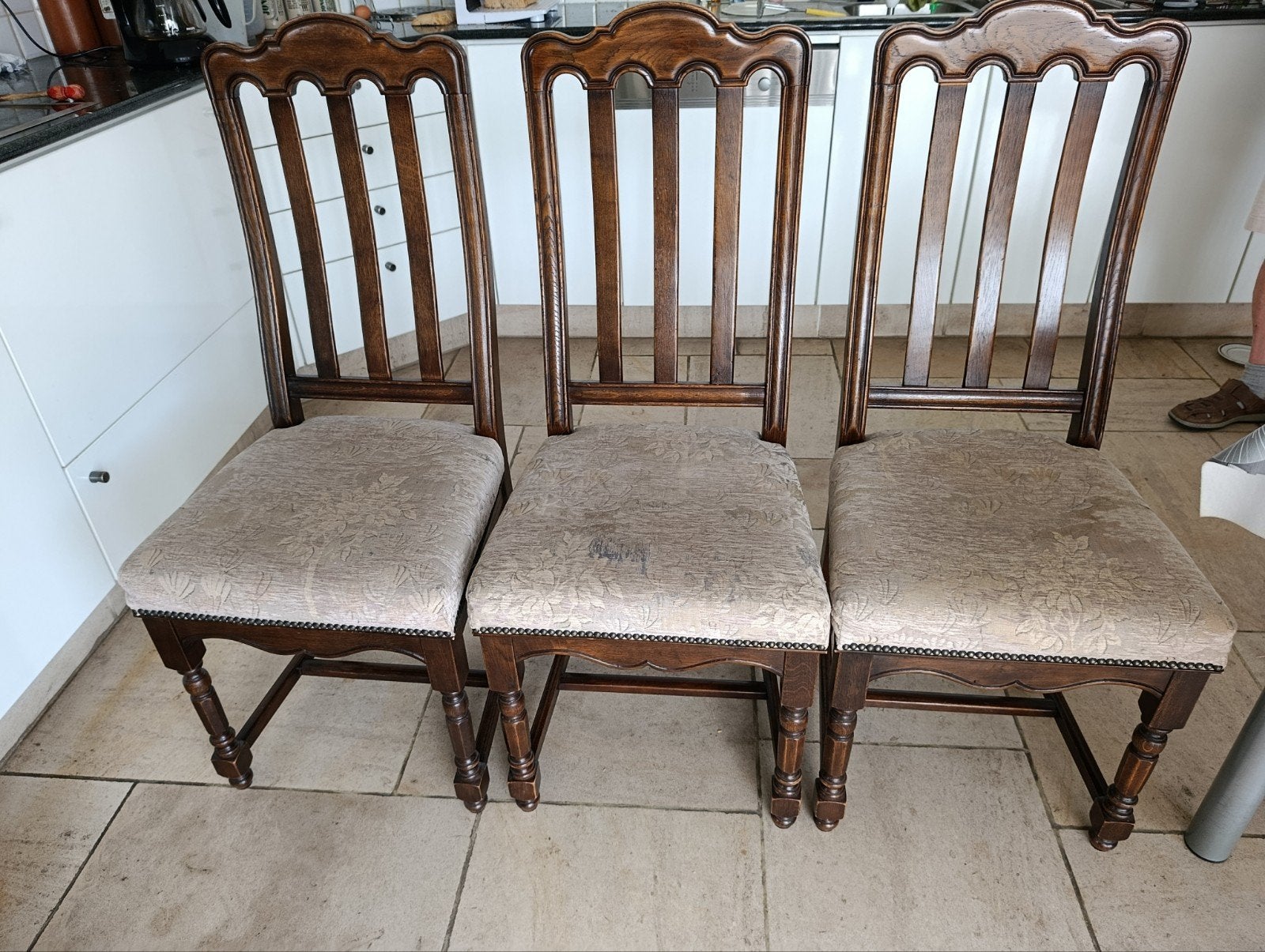 6 eiken livingstoelen, Antiek en Kunst, Antiek | Meubels | Stoelen en Sofa's, Ophalen