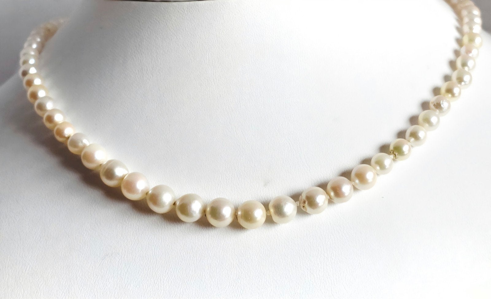 Akoya parels collier met gouden slot,  Certificaat ALGT, Enlèvement ou Envoi, Or