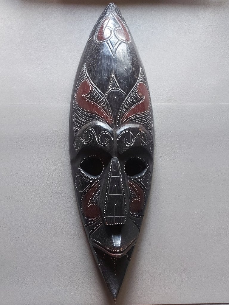 Très joli masque ethnique en bois, Bois, Enlèvement, 20 - 50 cm, Fait main