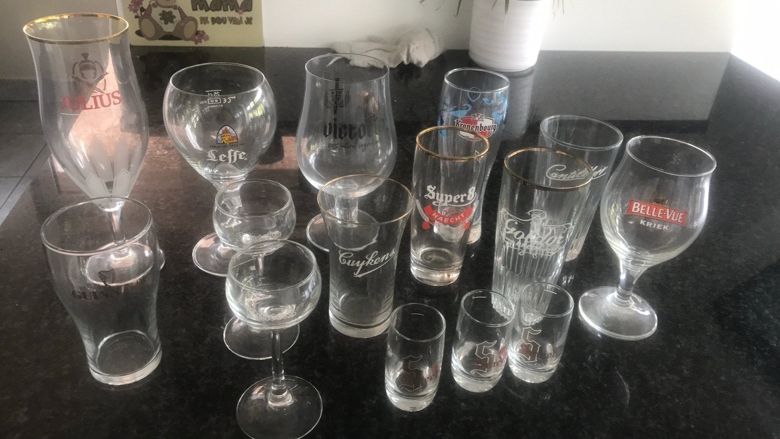 Glas Julius, Leffe, Guinness, Smeets, Luykens, Victoria, Ophalen of Verzenden, Zo goed als nieuw