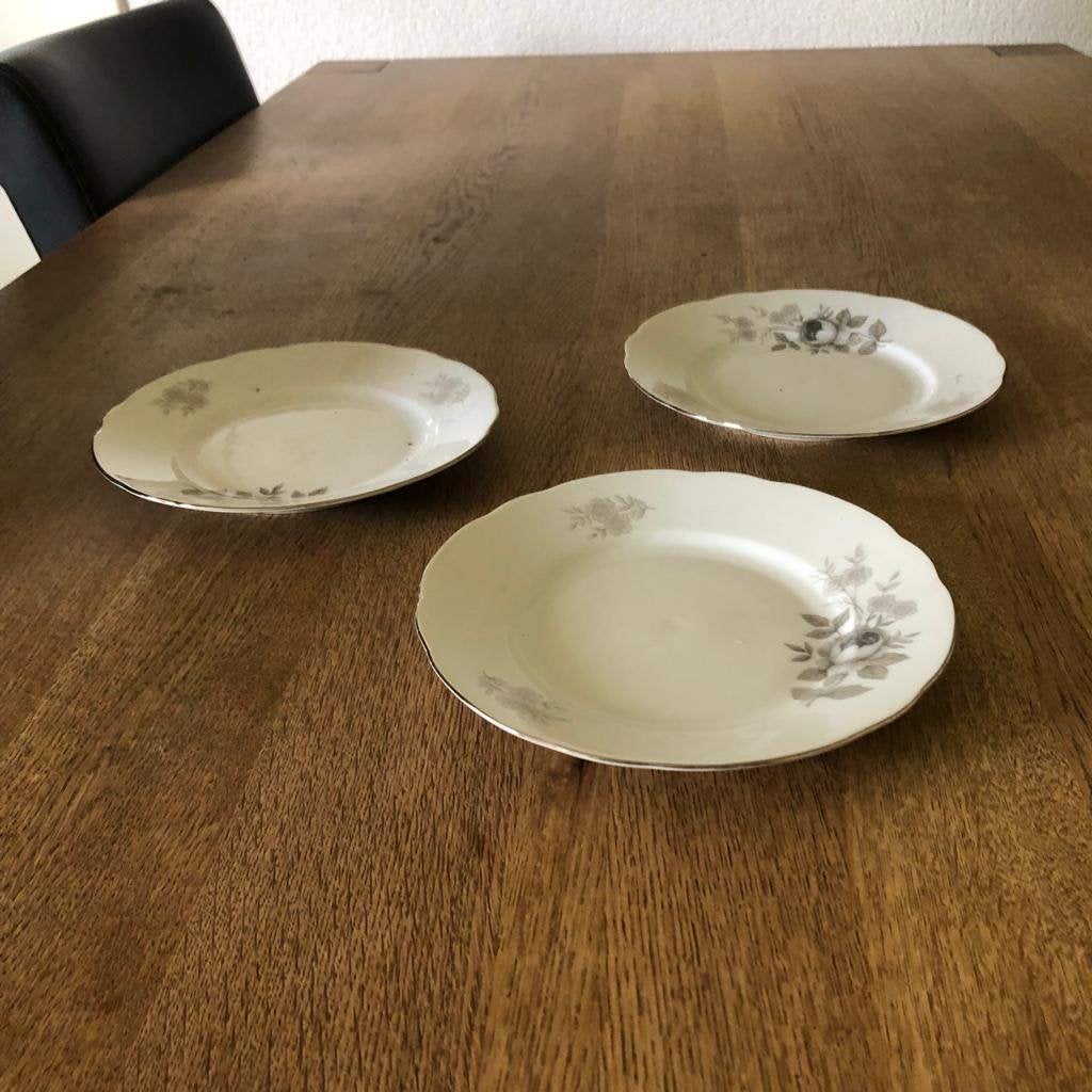 3x gebaksbordjes, Ophalen of Verzenden, Zo goed als nieuw