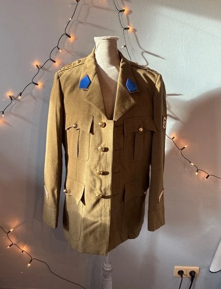 veste militaire vintage, Enlèvement ou Envoi, Armée de terre, Vêtements ou Chaussures
