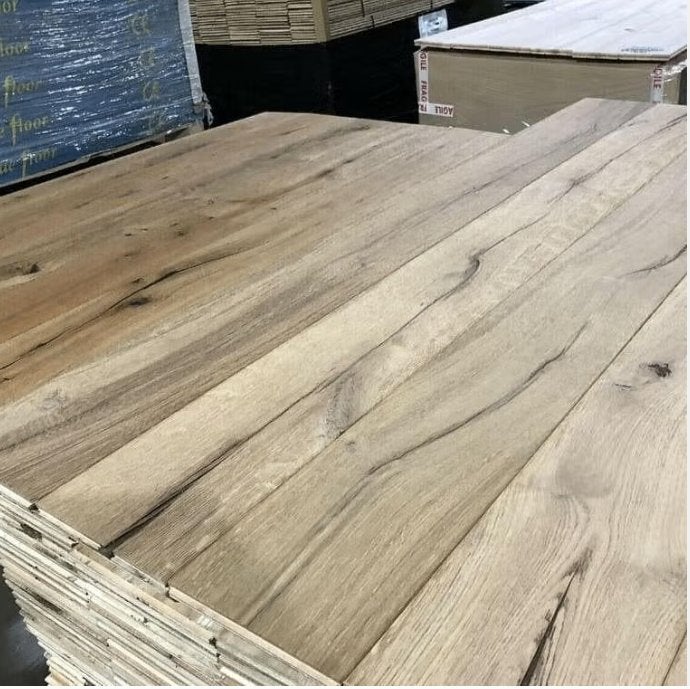 PARKET HOUT; 145M2 EIKEN VLOER COUNTRY, GEOLIED 18CM BREED, Ophalen, Binnen