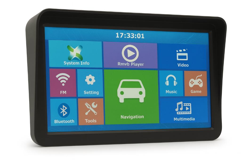 9” Camper / Truck / Auto GPS Navigatiesysteem.BLUETOOTH-AVIN, Caravans en Kamperen, Info@drktech.be, Oosterwennel 35 Genk, Nieuw