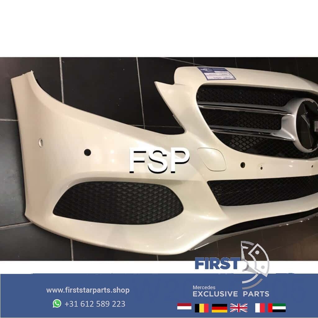 Originele Mercedes W205 C205 S205 VOORBUMPER COMPLEET WIT 20, Utilisé, -, Avant, -