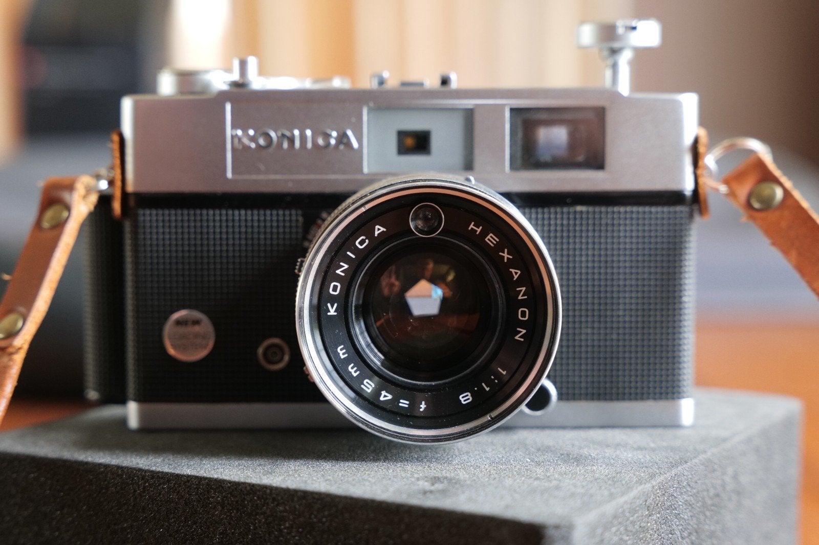 Konica Auto S2, vintage 35 mm meetzoeker van topkwaliteit, Ophalen of Verzenden, Konica