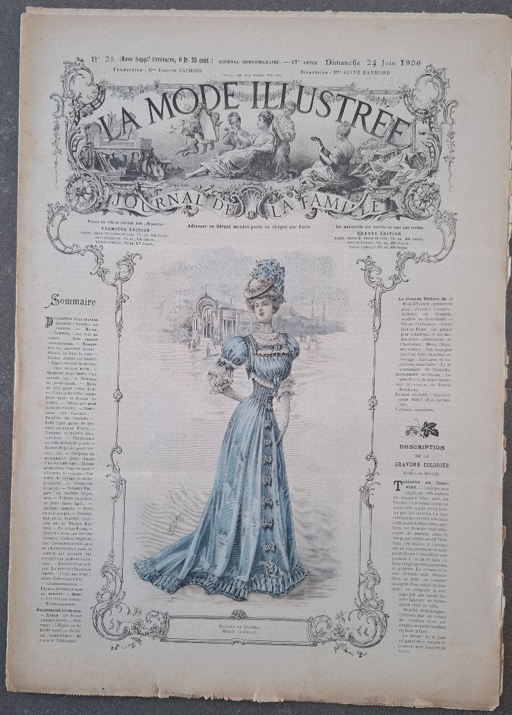 Exemplaar nummer 25 van  La Mode Illustrée uit 1906, Boeken, Ophalen of Verzenden, Gelezen, Damesbladen