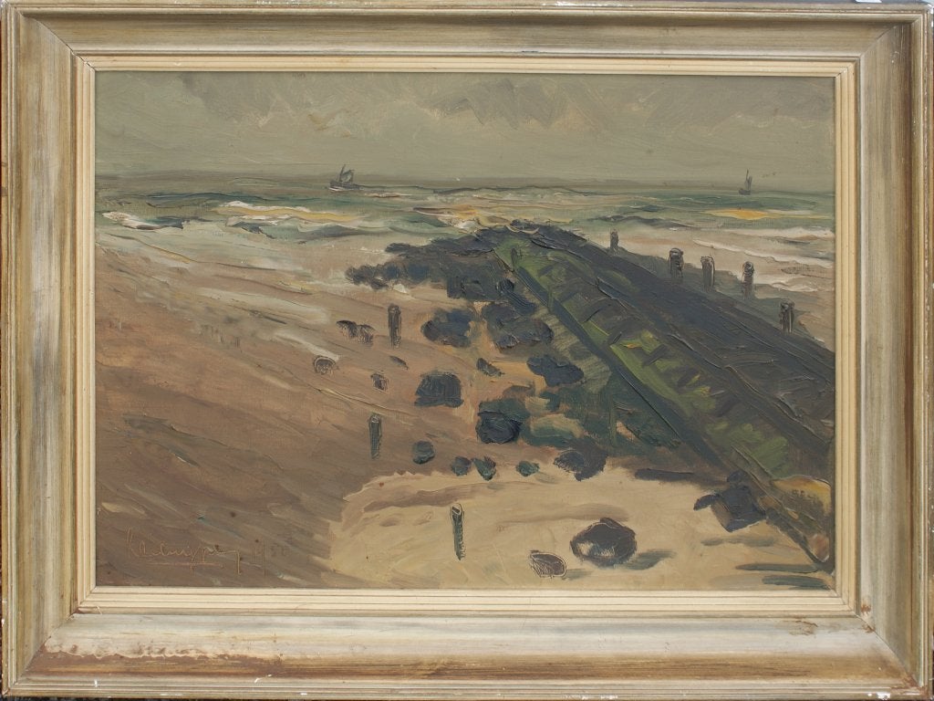 Raf Decuyper (1915-?): Golfbreker (O/D, 84 x 64 cm), Enlèvement ou Envoi, Signé