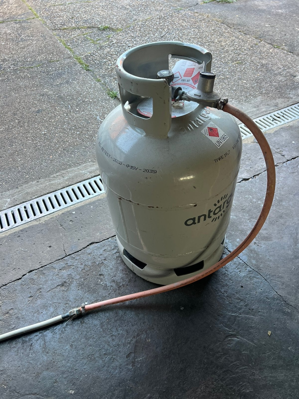 Gasfles, Caravans en Kamperen, Kampeeraccessoires, Ophalen, Zo goed als nieuw