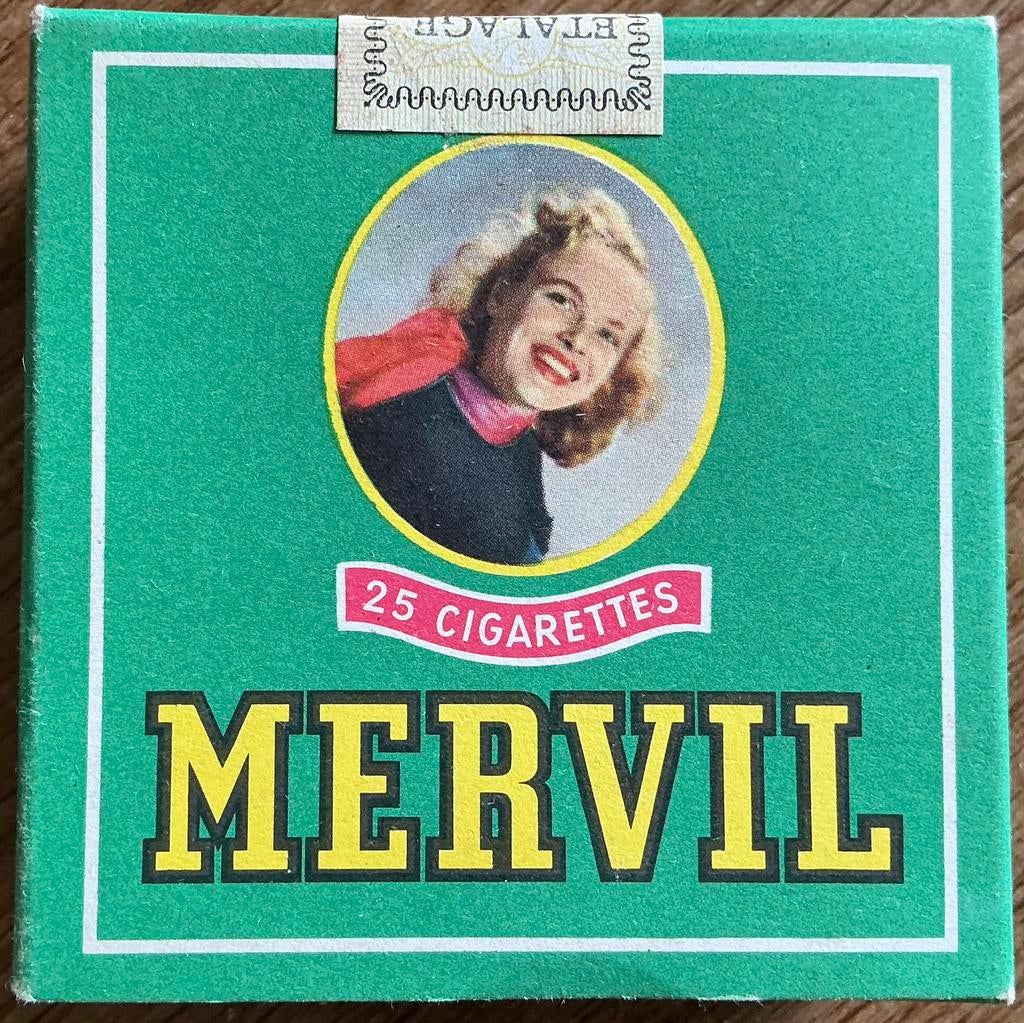 Oud MERVIL SIGARETTEN/ETALAGE VERPAKKING, Ophalen of Verzenden, Zo goed als nieuw, Verpakking