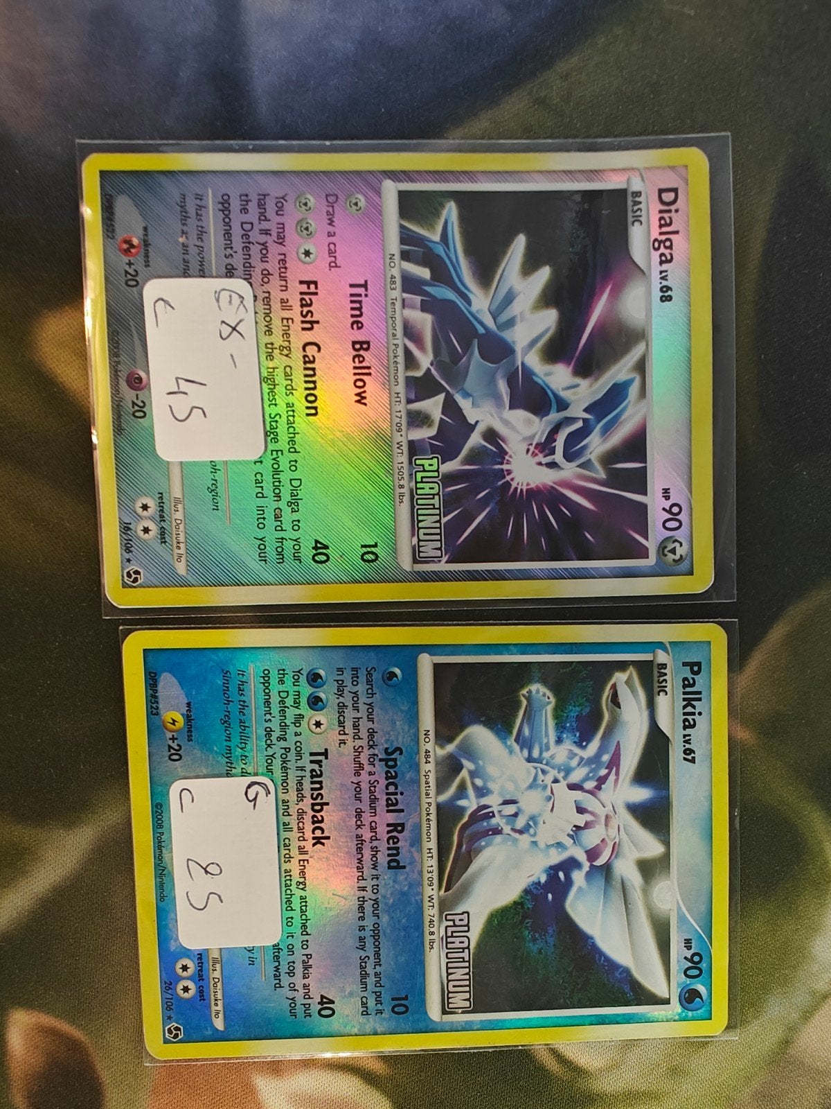 Dialga en palkia platinum stamp Pokémon, Ophalen of Verzenden