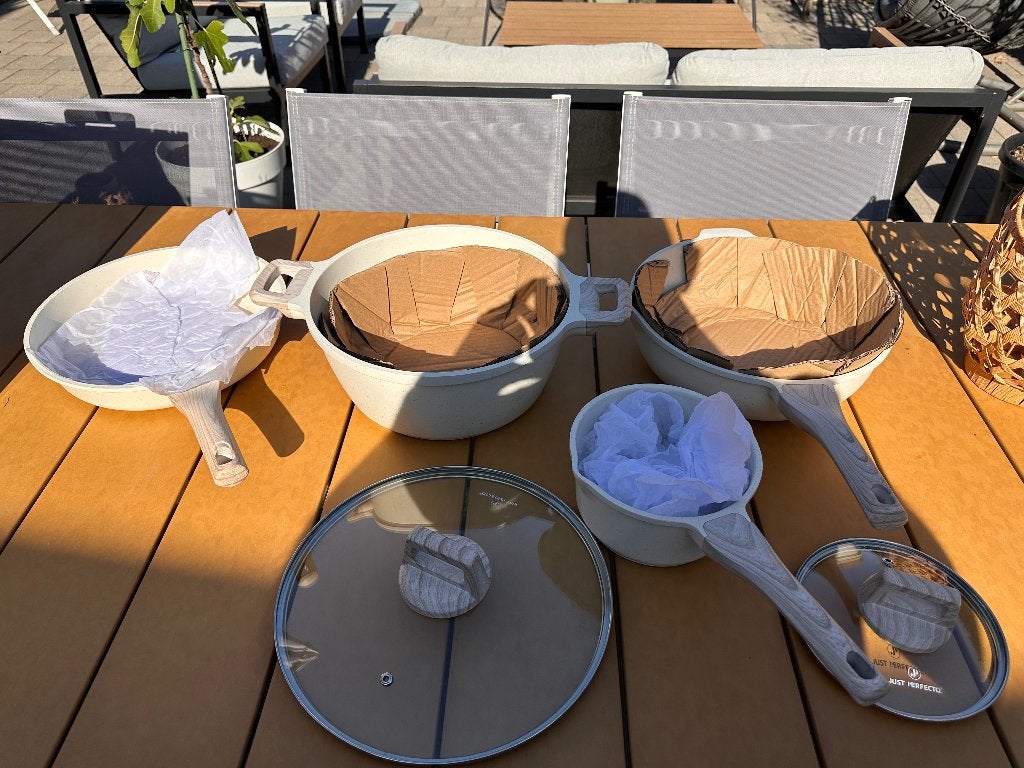 Pannenset ‘just perfecto’, Ophalen, Zo goed als nieuw, Pannenset