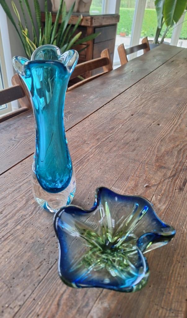 Vase et bol en verre de Murano, Enlèvement ou Envoi