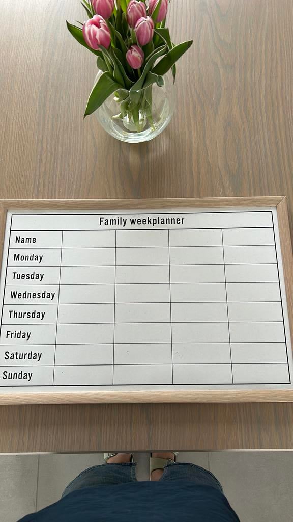 Family weekplanner 60x40 cm –, Huis en Inrichting, Woonaccessoires | Memoborden, Ophalen, Zo goed als nieuw