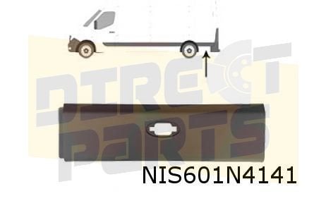 Nissan/Renault/Opel stootlijst zijwand achter Links (achter, -, Verzenden, -, Nieuw