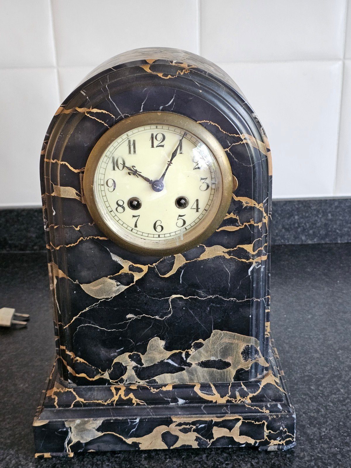 Horloge de table en marbre - Art Déco, Enlèvement