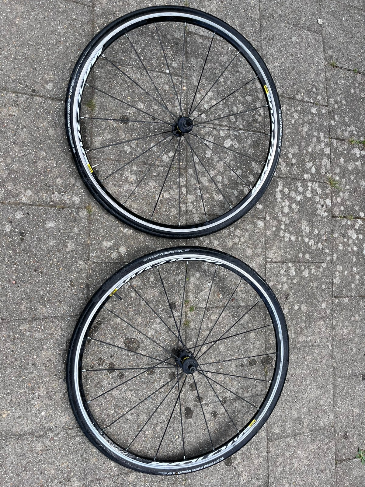 Mavic Aksiom Elite wielset racefiets, Fietsen en Brommers, Fietsonderdelen, Gebruikt, Aluminium, Racefiets, Ophalen