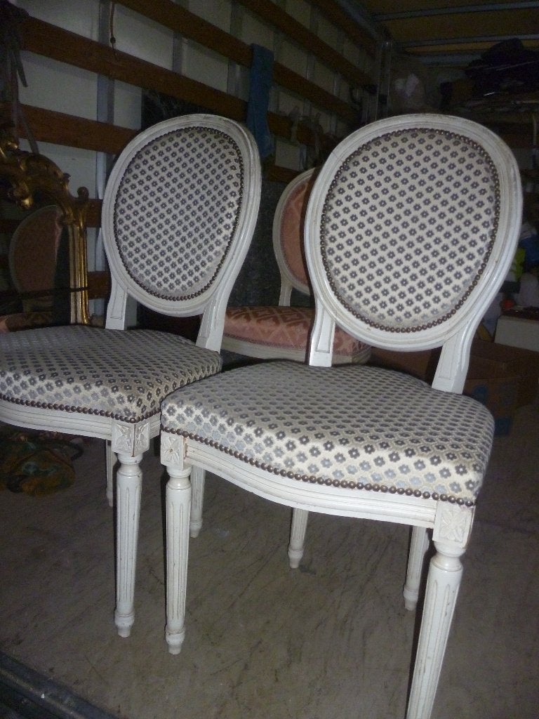 KOPPEL OUDE LOUIS XVI STOELEN, Antiek en Kunst, Ophalen