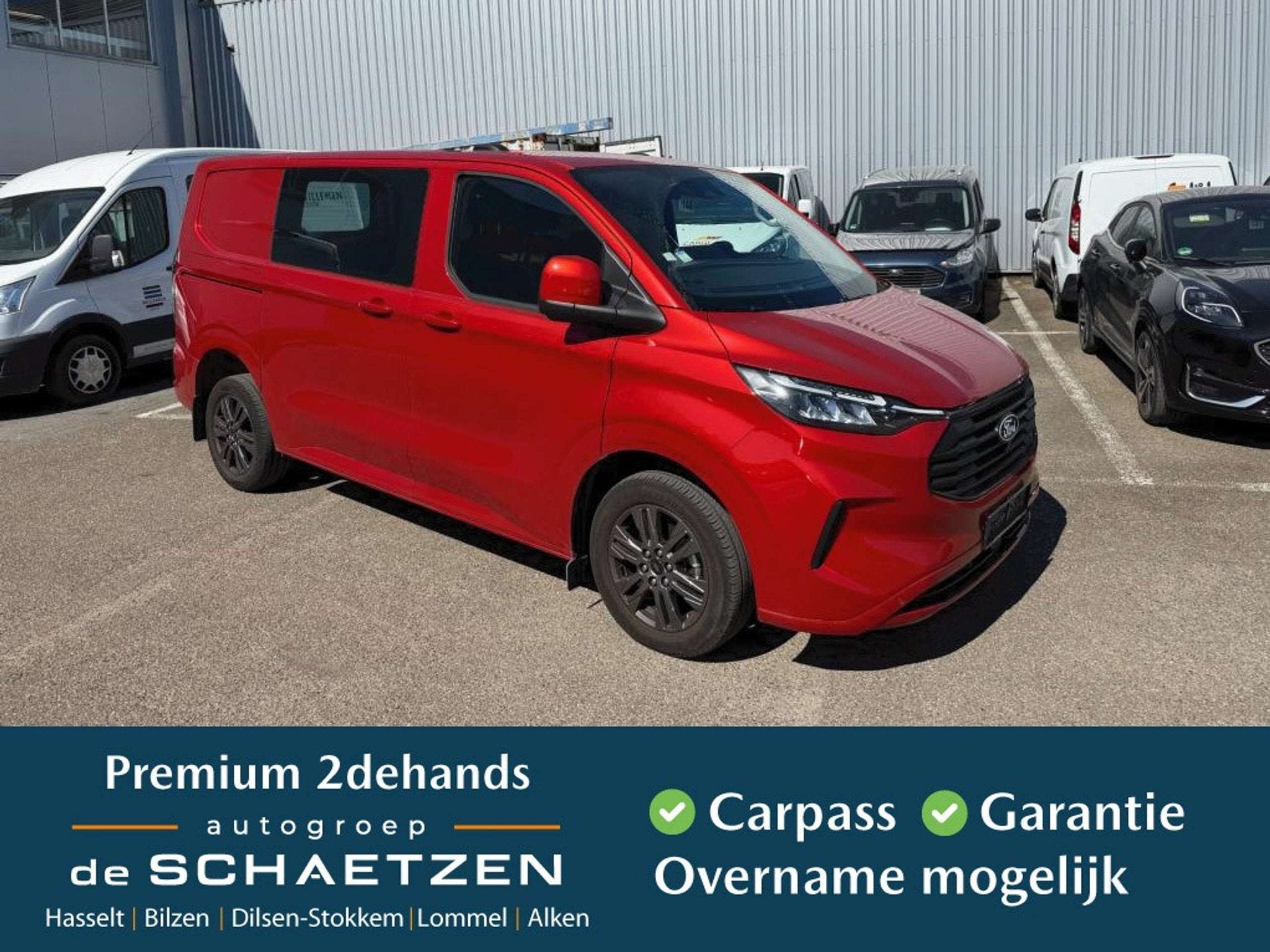 Ford Transit Custom 320S Limited bestelwagen 2.0 Ecoblue 170, Autos, Rouge, Capteur de lumière, Achat, 3 places